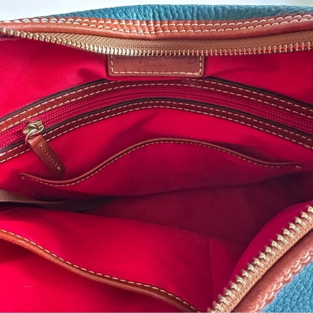 Dooney & Burke Teal Pebble Leather Hobo